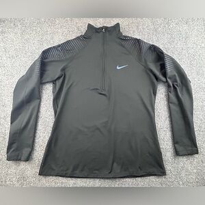 Nike Women’s Dri Fit 1/4 Zip Sweatshirt Charcoal Size Large Running